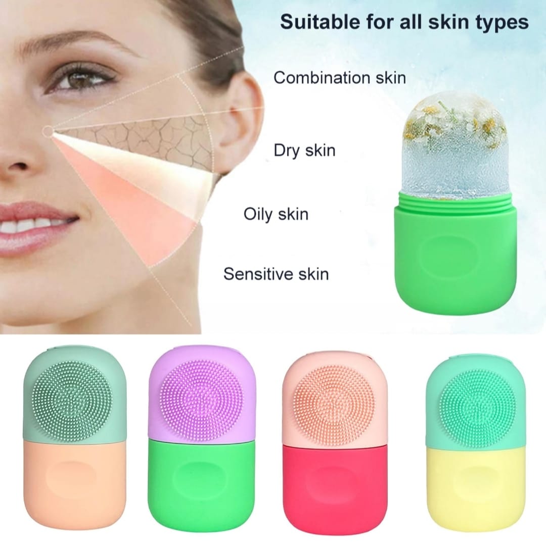 Silicone Facial Ice Roller, Reusable Washable Ice Ball Face Massager, Moisturizing Redness Massager Silicone Facial Ice Roller, Reusable Washable Ice Ball Face Massager, Moisturizing Redness Massager